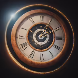 a close up of a clock on a wall
