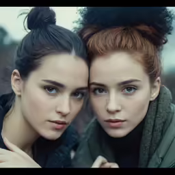 two young women posing for a photo together