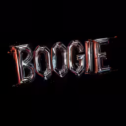 the word boosie written in 3d letters and ink