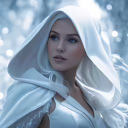 a woman dressed in white is dressed as an angel