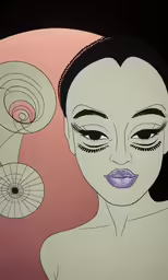 a girl with her eyes closed holding an umbrella