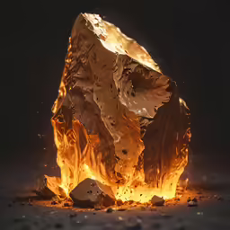 this is a photo of a large piece of food on fire