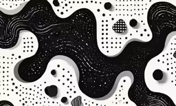 an abstract pattern with dots and bubbles
