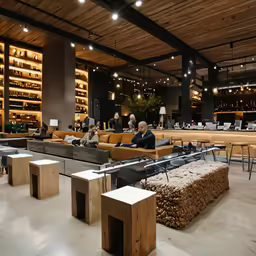 some people are sitting at an event room