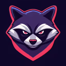 a raccoon in the middle of a dark background