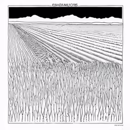 a black and white image of an open field
