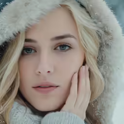 a woman in a hat and fur coat