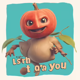 a little pumpkin is holding onto a piece of paper