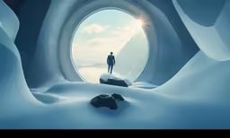 a person is standing in a window of some kind