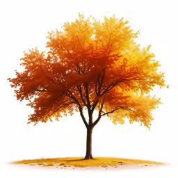 an illustration of a tree with leaves on top