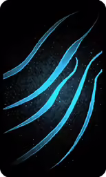 a large blue worm on a black background