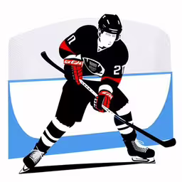 a digital painting of a hockey player