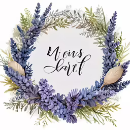 the words was soft with a flower wreath around it