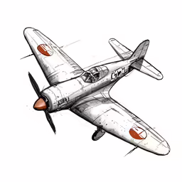 a drawing of an old style fighter plane