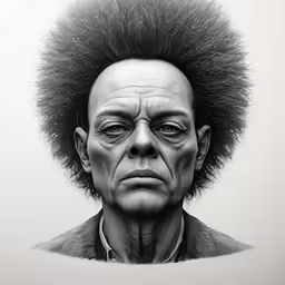 an illustration of a person with a afro