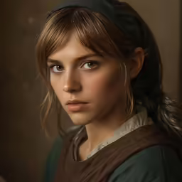 a close up image of a young person in a portrait