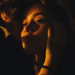 an image of a couple looking at something