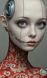the young woman is modeling her own character