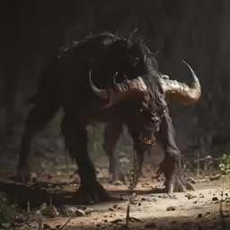 a very big furry animal standing on the ground
