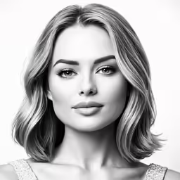 a black and white photo of a woman