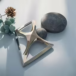 a piece of art with two different sized objects