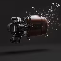 a camera is being used to film some kind of fireworks