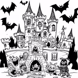 an image of a coloring page for halloween