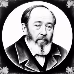 a portrait of a man in a black and white photo