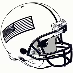 a football helmet with a american flag on it,an american football helmet with the flag on it,an american flag and helmet that is on display,a football helmet with the american flag on it,a football helmet with an american flag on the side