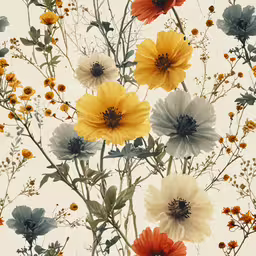 flowers and leaves that look like they are blooming