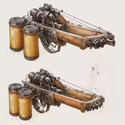 an illustration of two different type of machine gun