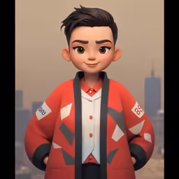 the character from the animated television, big hero