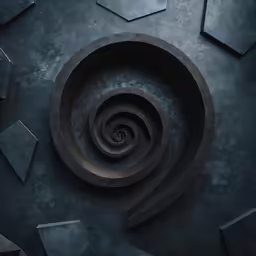 a very cool art design that has geometric shapes on it