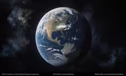 the earth from space against a dark background