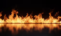 a black background with multiple orange flames