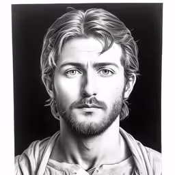 a man with a beard and beard in a portrait