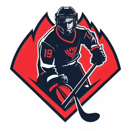 an image of a hockey player with the logo of a team