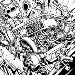 a pile of junk or rubble from an abstract picture