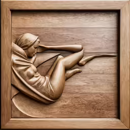 an artwork work of a woman aiming the gun