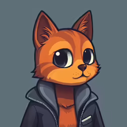 an animal in a jacket and hoodie with one big eyes