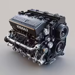 an engine and its components displayed in a picture