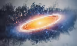 an artistic photo of a planetary disk in space