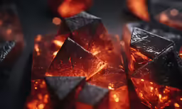 some very shiny and bright objects with red lighting