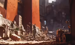 a building has been destroyed to make way for a new world