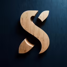 a wooden letter that is very artistic