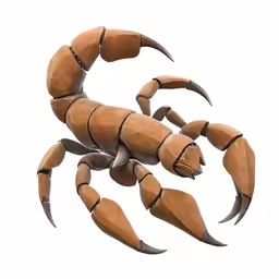 a wooden carved figure of a crab