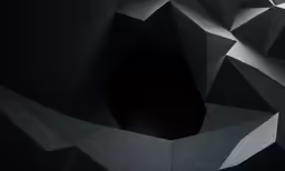 the inside of an object made of different shapes