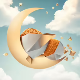 a picture that has a piece of bread on top of it
