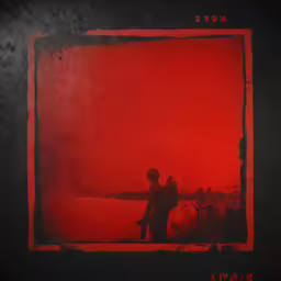an image of a boy with a bloody red picture