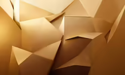 3d origami wall with an unusual design